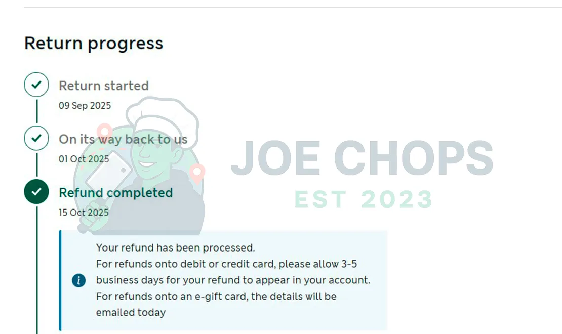 Marks & Spencer Order Success